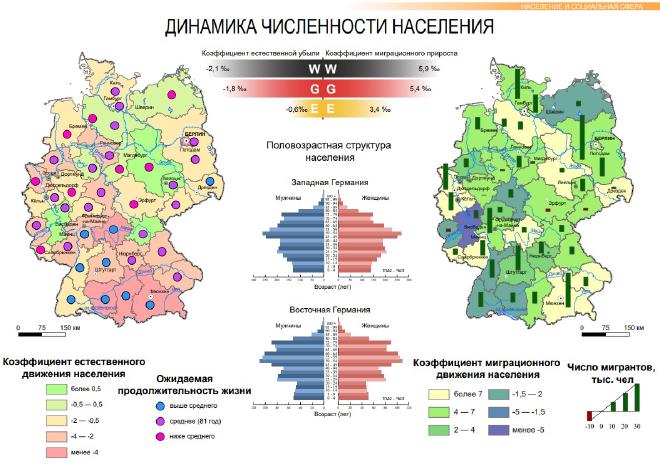 2019 год: Атлас «Объединенная Германия: Наследие ФРГ и ГДР», разворот