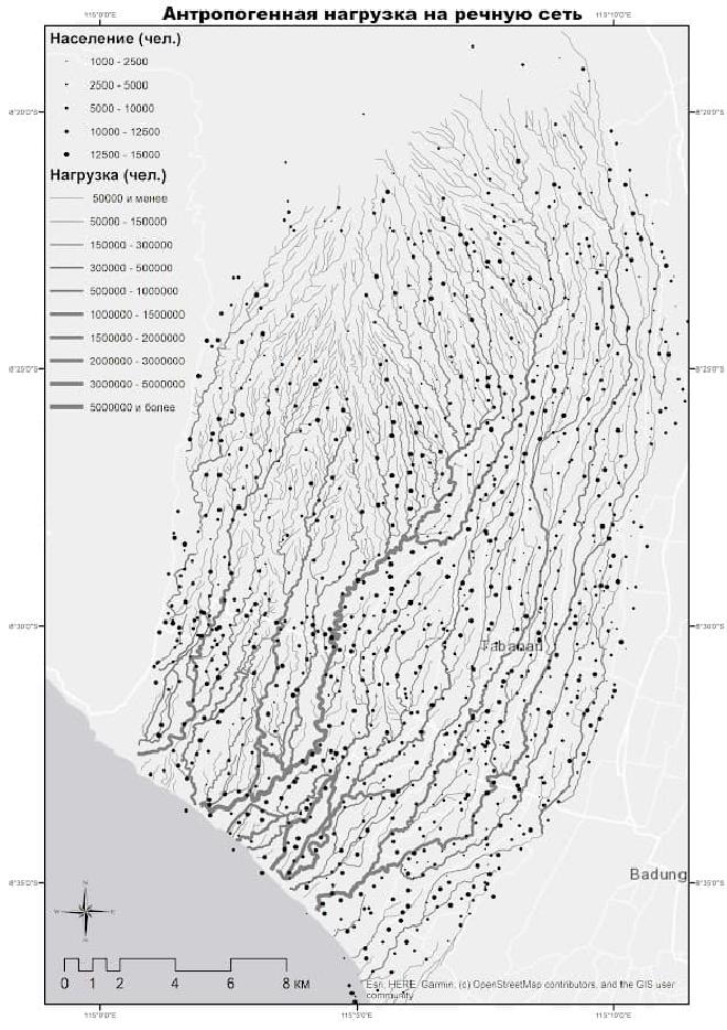 Расчёт экологической нагрузки на гидрологическую сеть