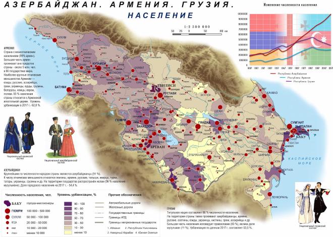 Карта населения (студенческая работа)